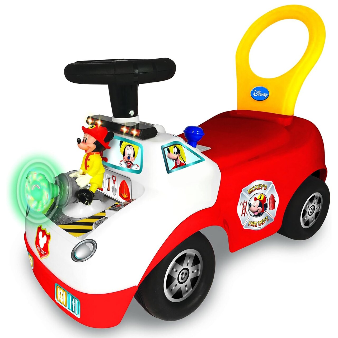 Kiddieland Disney Mickey Mouse Activity Fire Truck Light & Sound Activity Ride-On